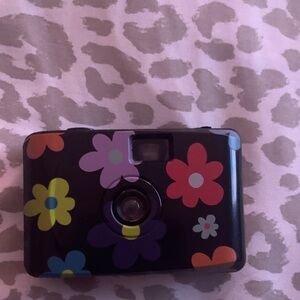 Floral Black Film Camera